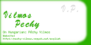 vilmos pechy business card